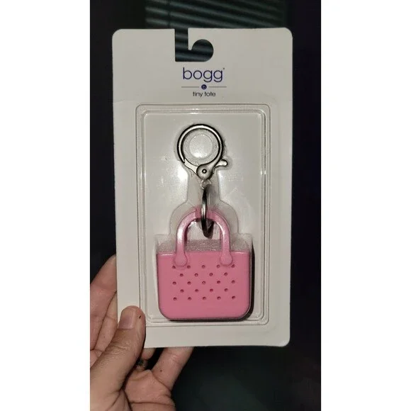 Bogg Bag Tiny Tote Keychain Clip Pink GYM - Picture 1 of 4